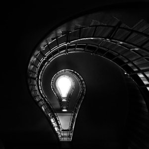 lightbulb stairs